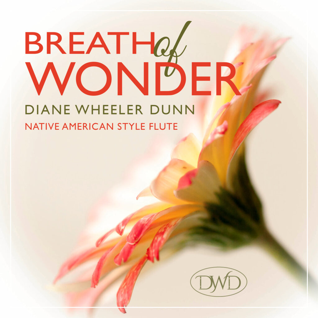 digital album cover for Breath of Wonder with photo of side view of a daisy